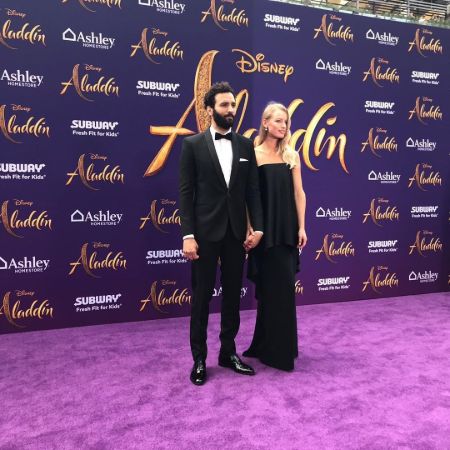 Marwan and Nora at the premiere of Aladdin.